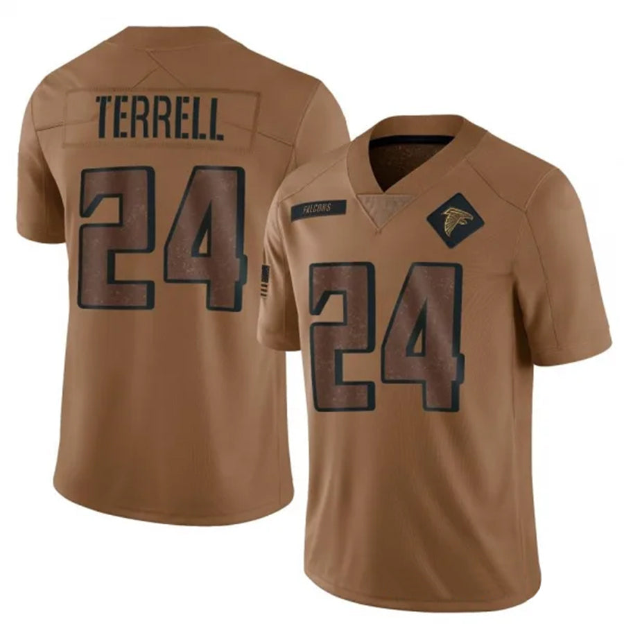 Custom #24 Brown ATL Football Shirt Top