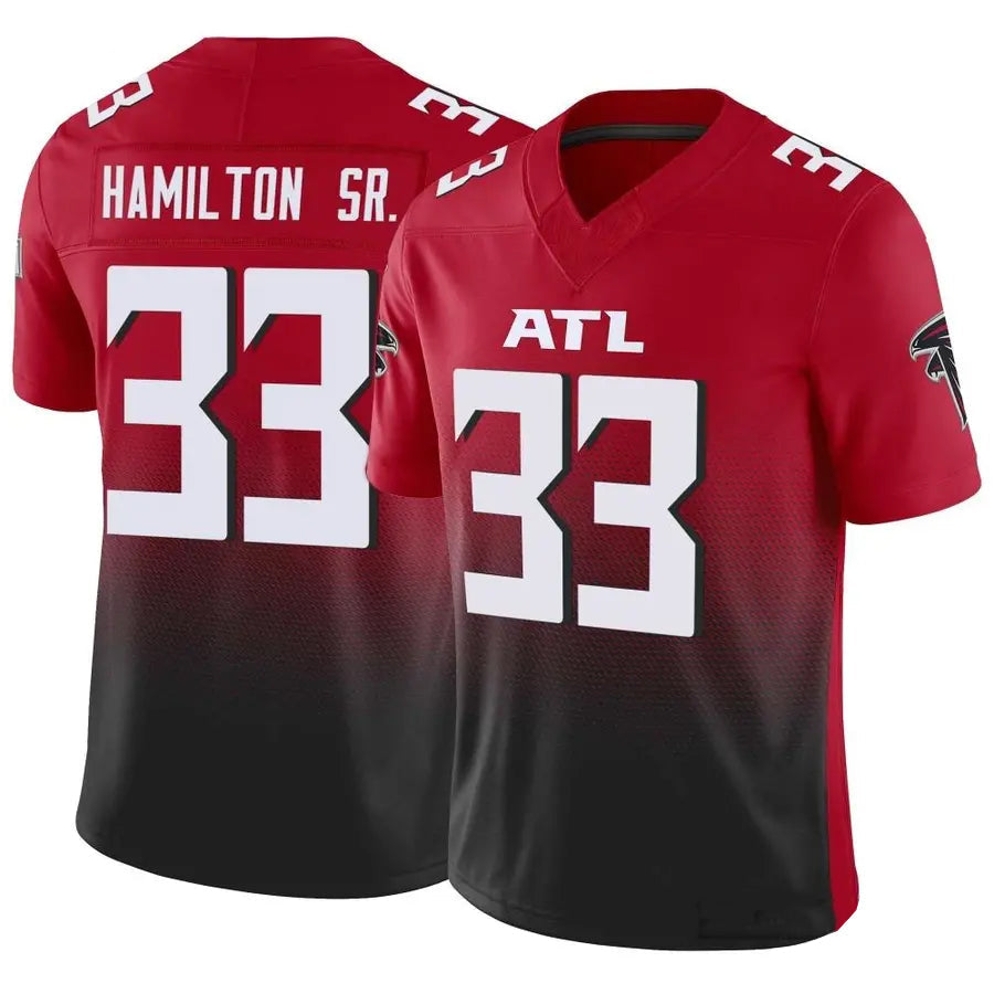 Custom #33 Red ATL Football Shirt Top