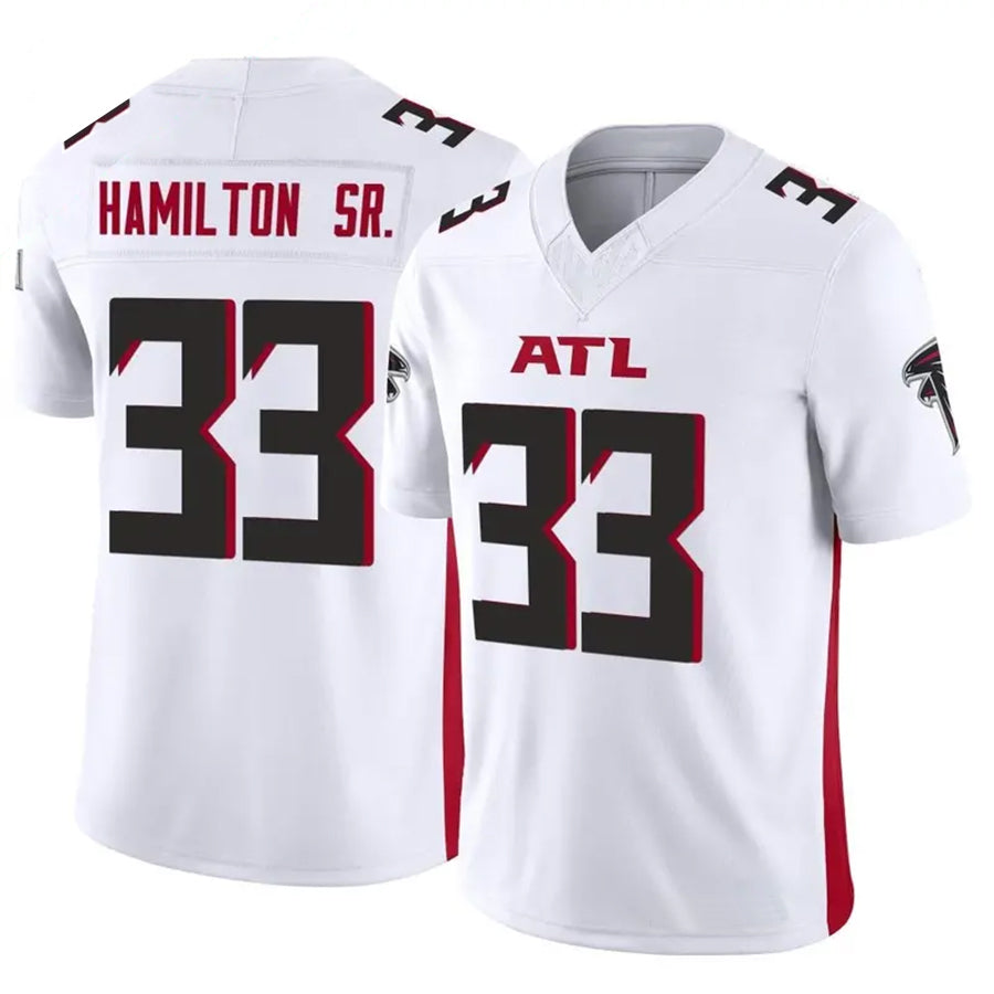 Custom #33 White ATL Football Shirt Top