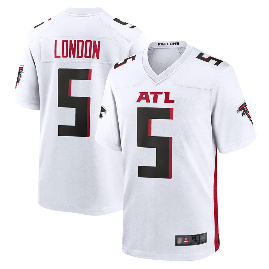 Custom #5 White ATL Football Shirt Top