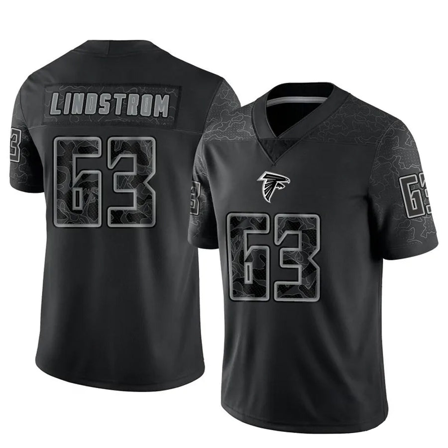 Custom #63 Black ATL Football Shirt Top