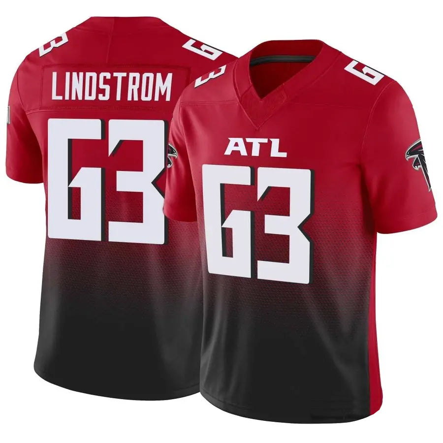 Custom #63 Red ATL Football Shirt Top