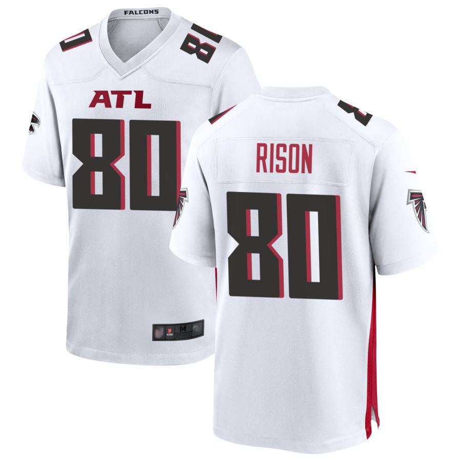 Custom #80 White ATL Football Shirt Top