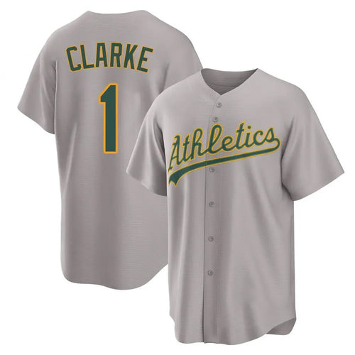 Custom #1 Gray OAK Baseball Shirt Top