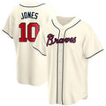 Custom #10 Cream ATL Baseball Shirt Top