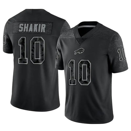 Custom #10 Black BUF Football Shirt Top