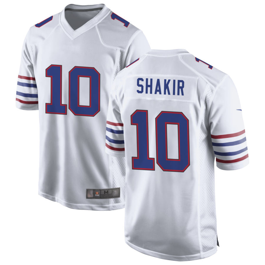 Custom #10 White BUF Football Shirt Top
