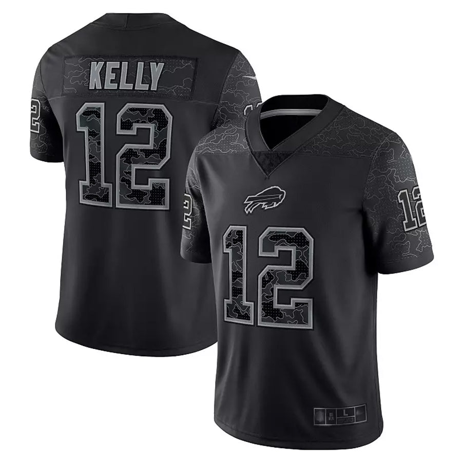 Custom #12 Black BUF Football Shirt Top