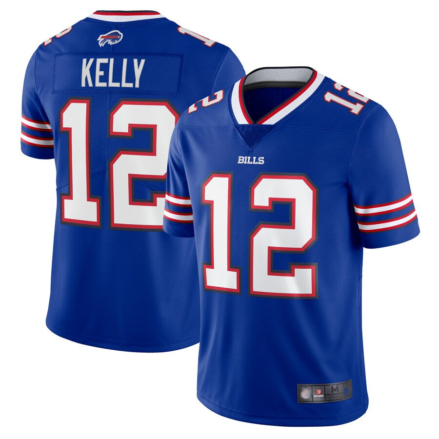 Custom #12 Royal Throwback BUF Football Shirt Top