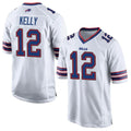 Custom #12 White BUF Football Shirt Top