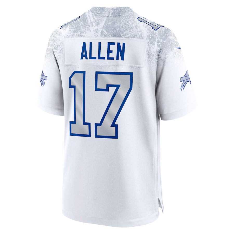 Custom #17 White BUF Football Shirt Top