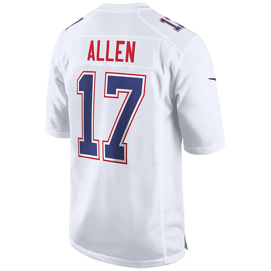 Custom #17 White BUF Football Shirt Top