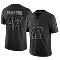 Custom #47 Black BUF Football Shirt Top