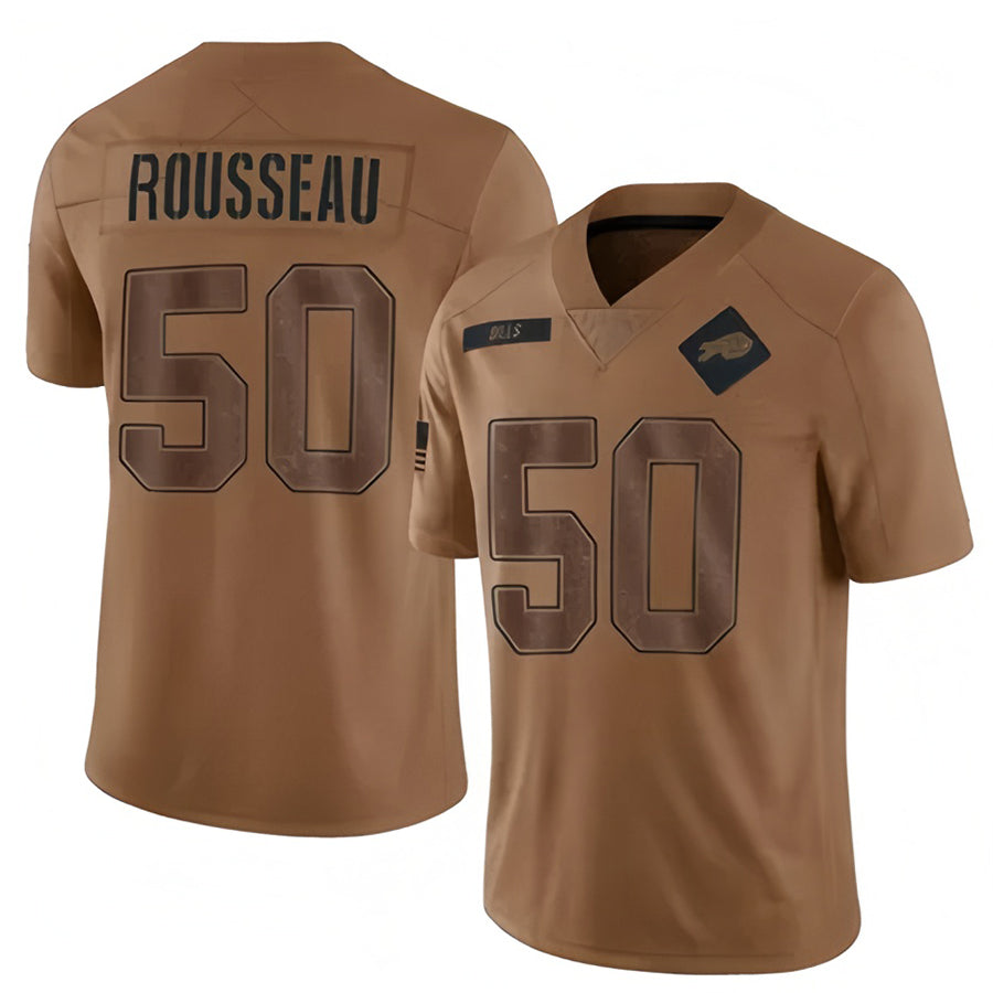 Custom #50 Brown BUF Football Shirt Top