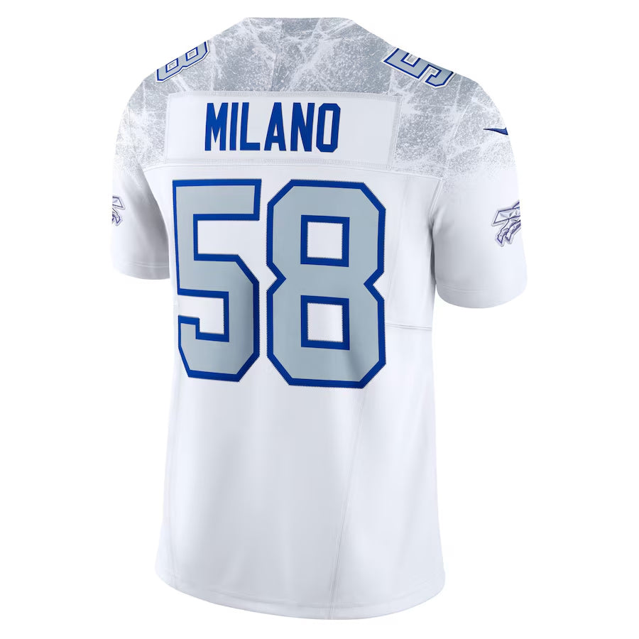 Custom #58 White BUF Football Shirt Top