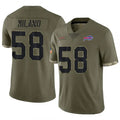 Custom #58 Olive BUF Football Shirt Top