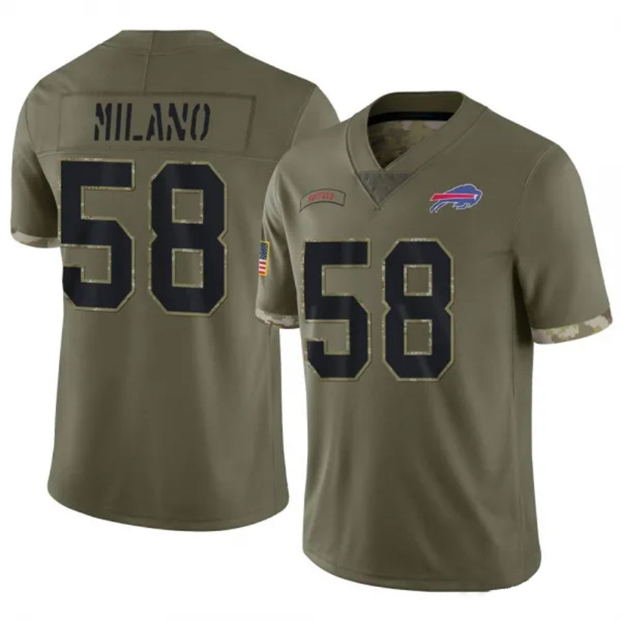 Custom #58 Olive BUF Football Shirt Top