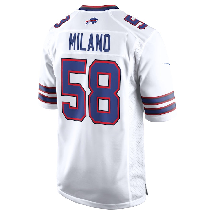 Custom #58 White BUF Football Shirt Top