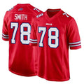 Custom #78 Red BUF Football Shirt Top