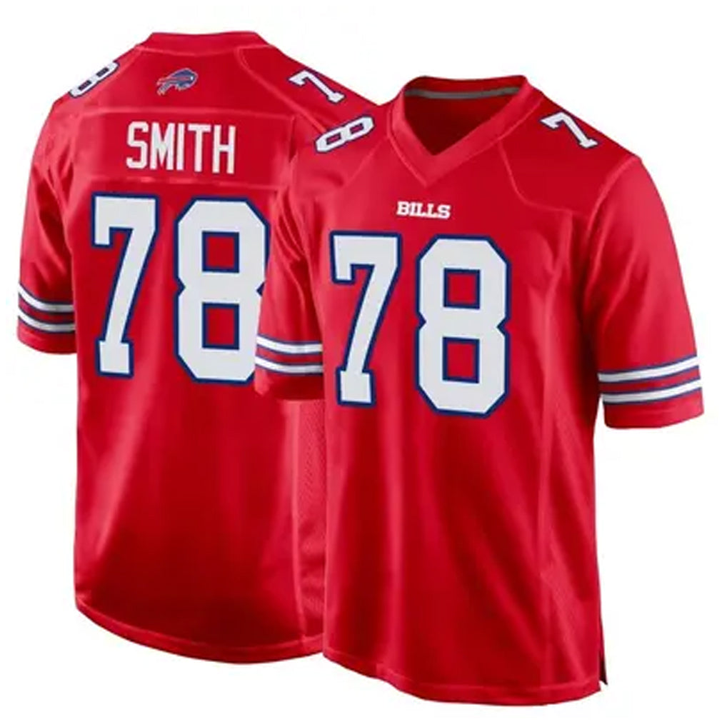Custom #78 Red BUF Football Shirt Top