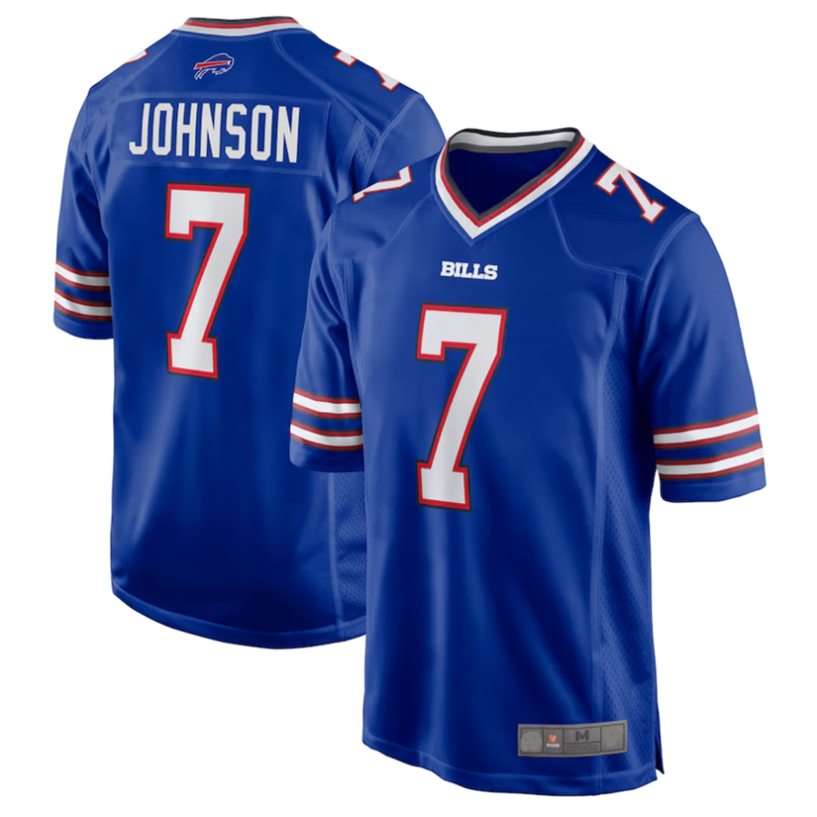 Custom #7 Royal BUF Football Shirt Top