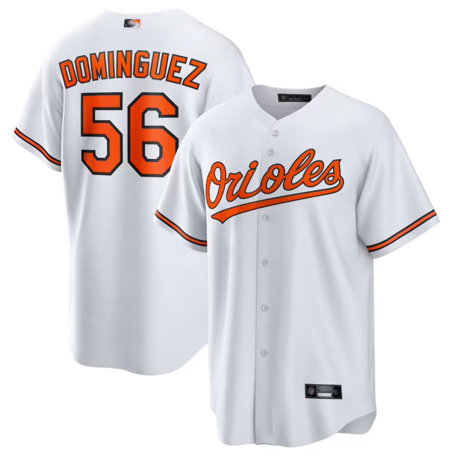 Custom #56 White BAL Baseball Shirt Top