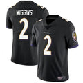 B.Ravens #2 Nate Wiggins Player Vapor F.U.S.E. Limited Black Football Jerseys