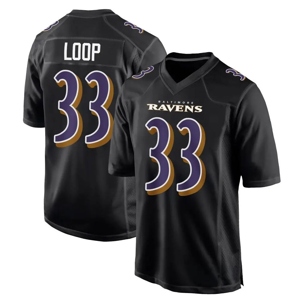Custom #33 Carbon Black BAL Football Shirt Top