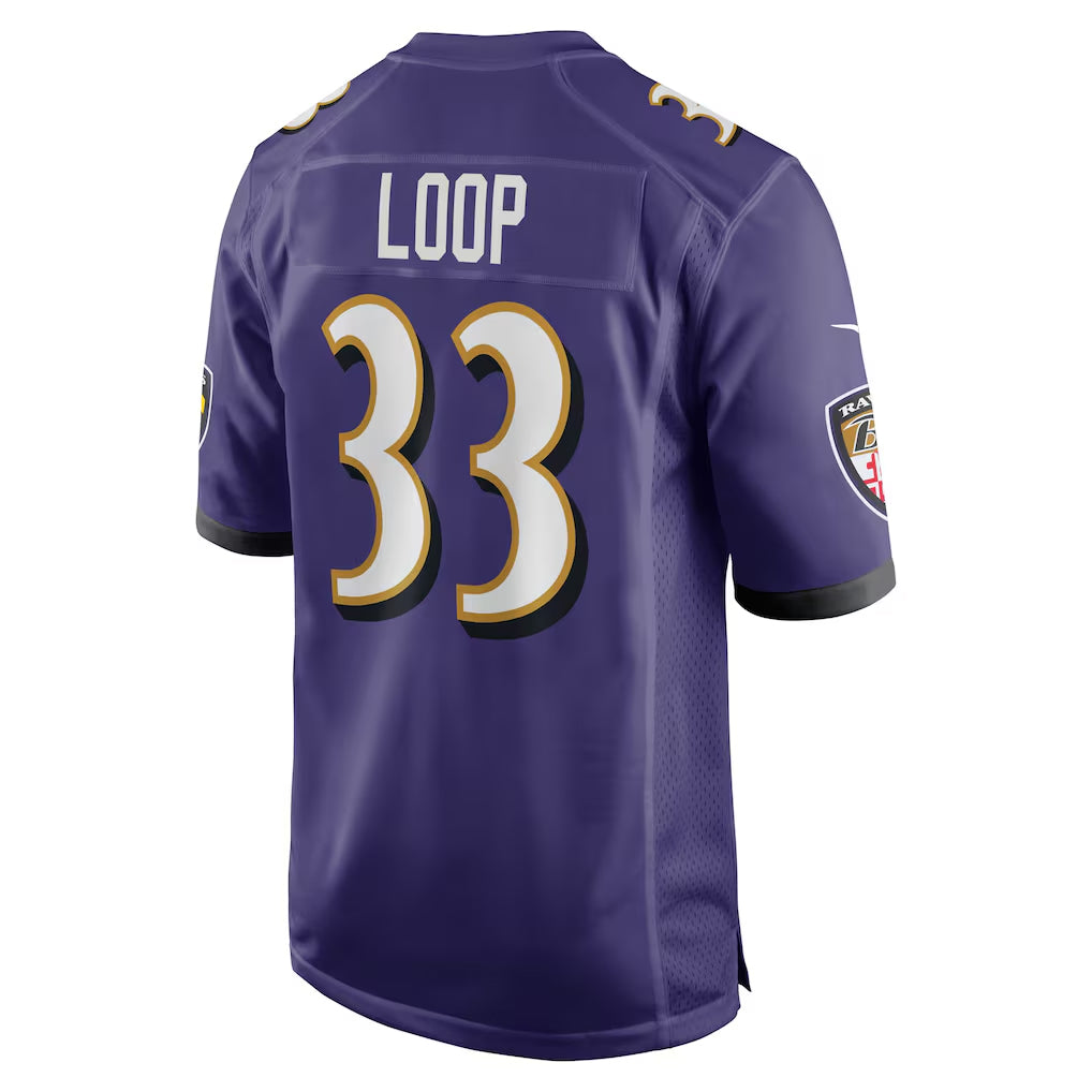 Custom #33 Purple BAL Football Shirt Top