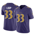 Custom #33 Purple BAL Football Shirt Top