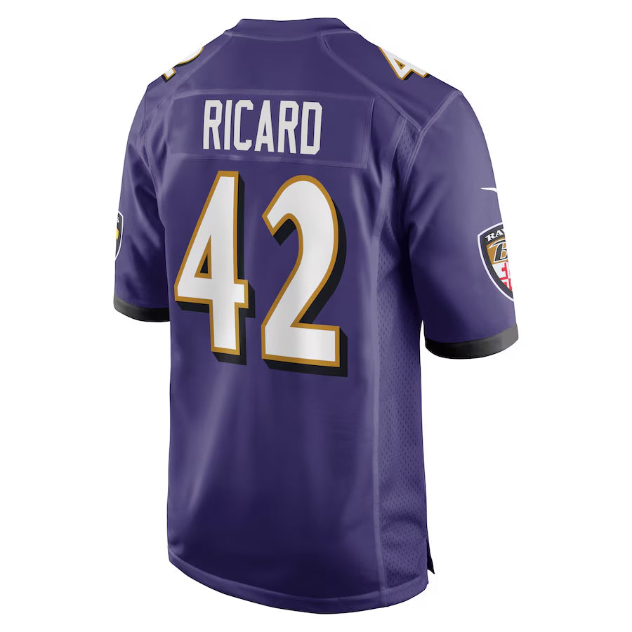 Custom #42 Purple BAL Football Shirt Top