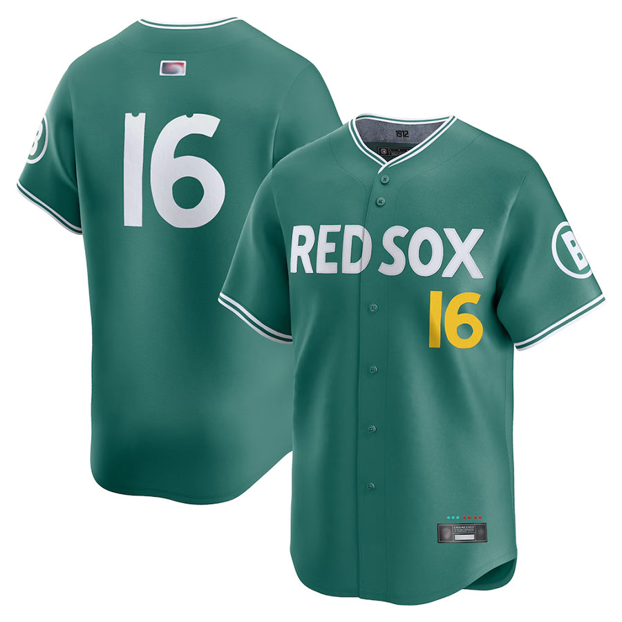 Custom #16 Green City Connect BOS Baseball Shirt Top