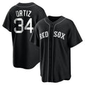 Custom #34 Black BOS Baseball Shirt Top