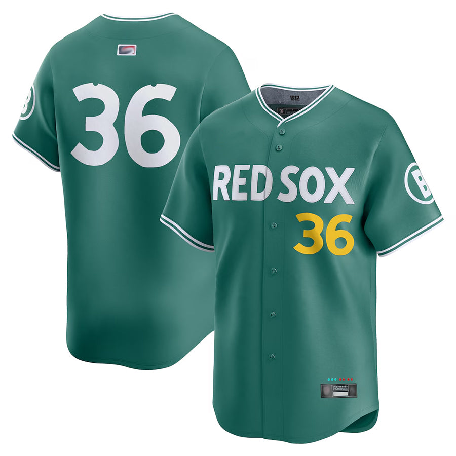 Custom #36 Green City Connect BOS Baseball Shirt Top