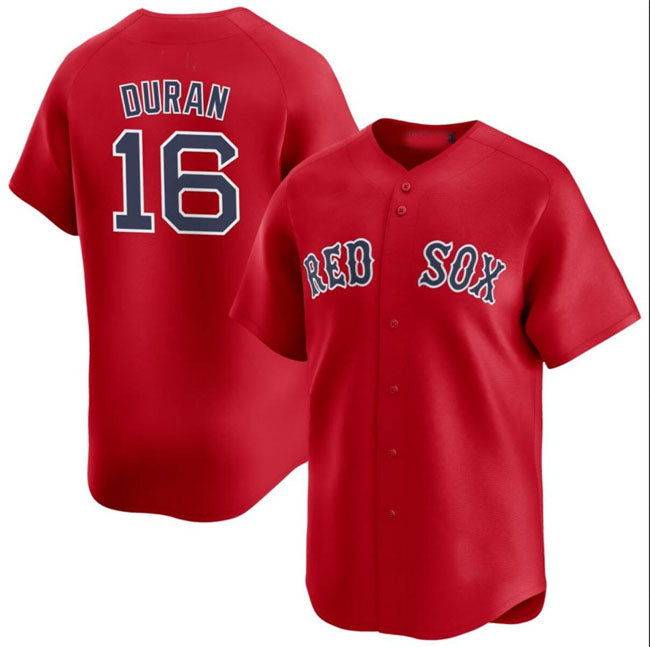 Custom #16 Red BOS Baseball Shirt Top