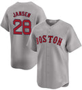 Custom #28 Gray BOS Baseball Shirt Top