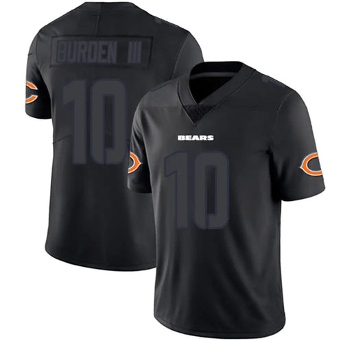 Custom #10 Black CHI Football Shirt Top