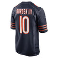 Custom #10 Navy CHI Football Shirt Top