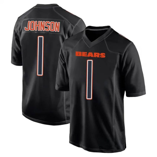 Custom #1 Carbon Black CHI Football Shirt Top
