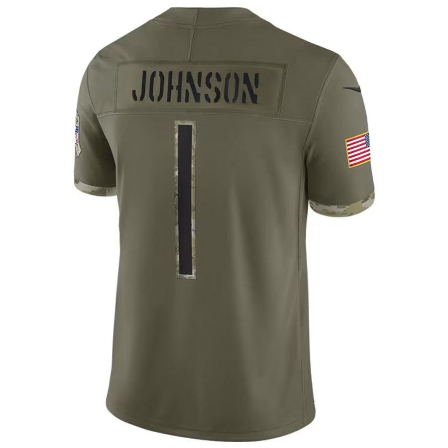Custom #1 Olive CHI Football Shirt Top