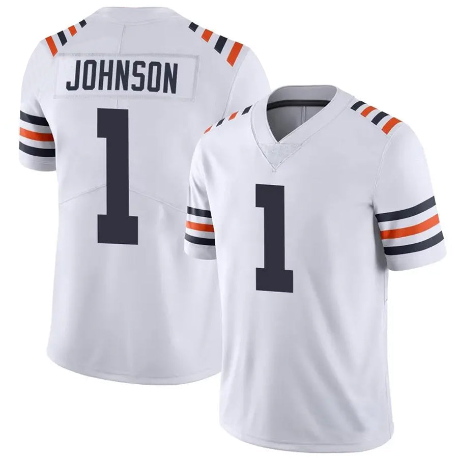 Custom #1 White CHI Football Shirt Top