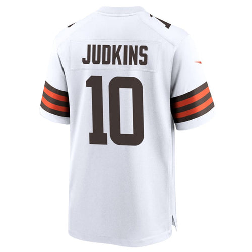 Custom #10 White CLE Football Shirt Top