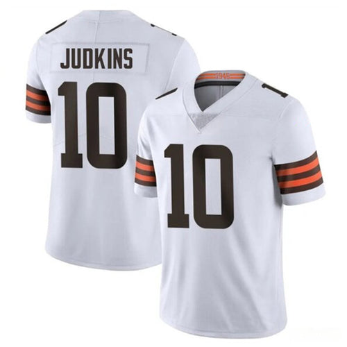 Custom #10 White CLE Football Shirt Top