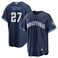 Custom #27 Navy City Connect CHC Baseball Shirt Top