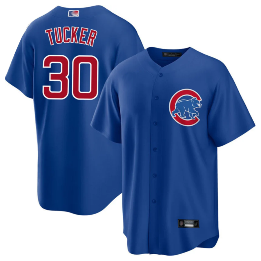Custom #30 Blue CHC Baseball Shirt Top