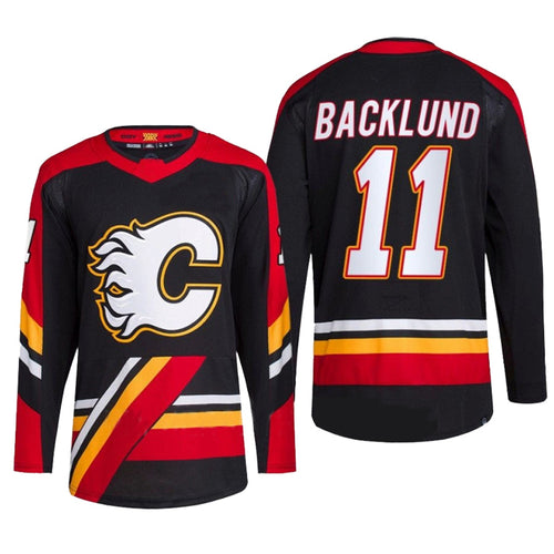 Custom #11 Black Retro CGY Hockey Shirt Top