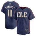 Custom #11 Navy City Connect CLE Baseball Shirt Top