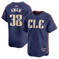 Custom #38 Navy City Connect CLE Baseball Shirt Top