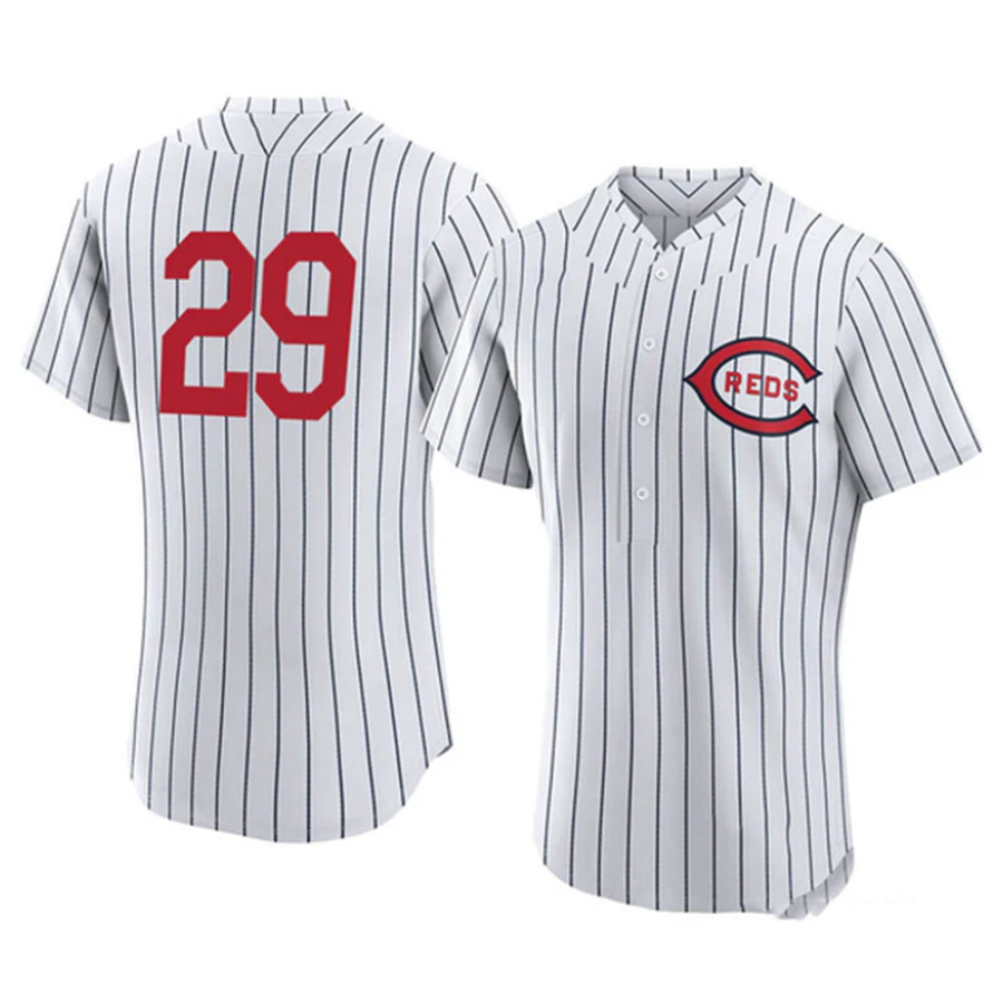 Custom #29 White CIN Baseball Shirt Top