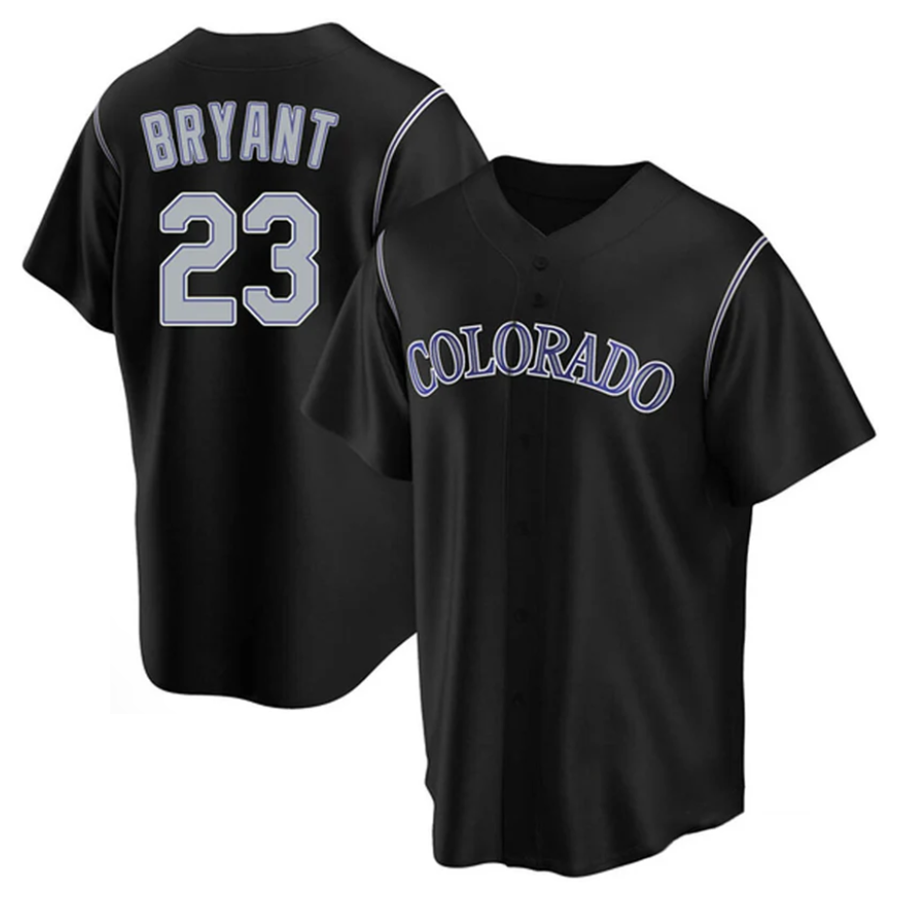 Custom #23 Black COL Baseball Shirt Top